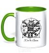 Mug with a colored handle CAT DA VINCI Exclusive kelly-green фото