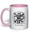 Mug with a colored handle CAT DA VINCI Exclusive light-pink фото