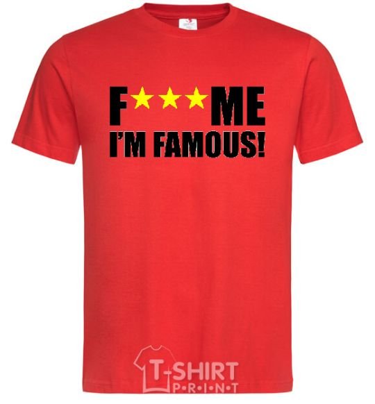 Men's T-Shirt I AM FAMOUS red фото