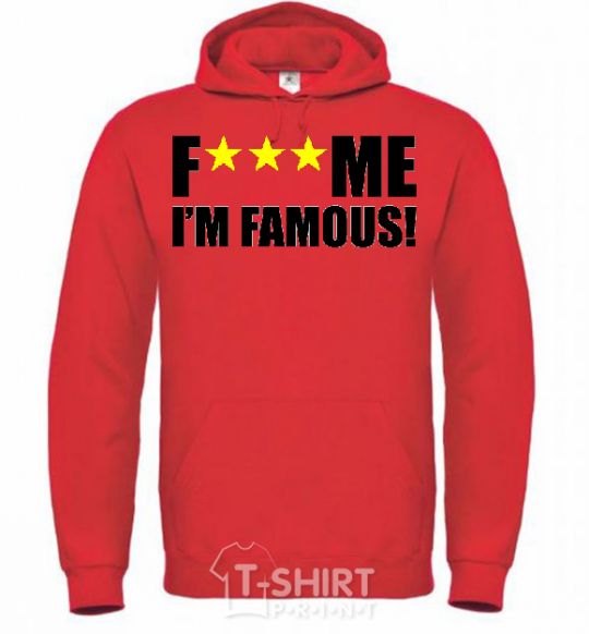 Men`s hoodie I AM FAMOUS bright-red фото