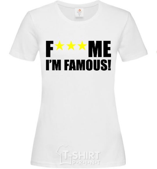 Women's T-shirt I AM FAMOUS White фото