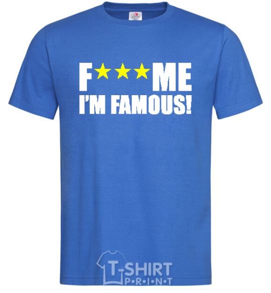 Men's T-Shirt I AM FAMOUS royal-blue фото