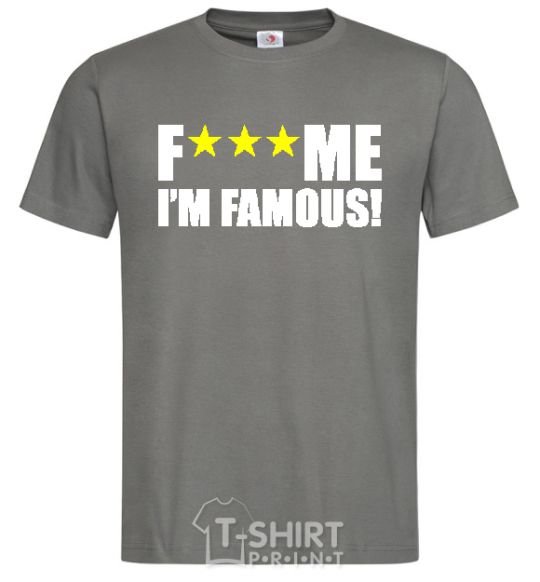 Men's T-Shirt I AM FAMOUS dark-grey фото