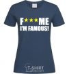 Women's T-shirt I AM FAMOUS navy-blue фото