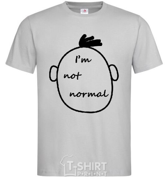 Мужская футболка I AM NOT NORMAL Серый фото