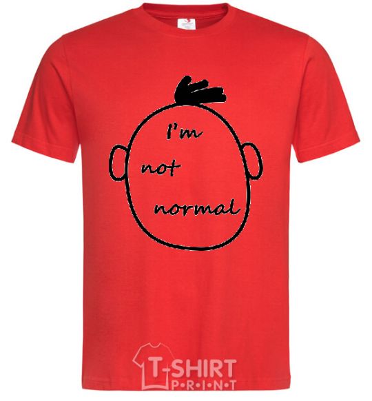 Мужская футболка I AM NOT NORMAL Красный фото