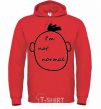 Men`s hoodie I AM NOT NORMAL bright-red фото
