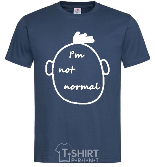 Мужская футболка I AM NOT NORMAL Темно-синий фото