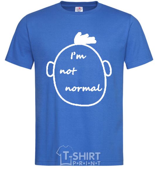 Men's T-Shirt I AM NOT NORMAL royal-blue фото