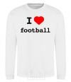 Sweatshirt I LOVE FOOTBALL V.1 White фото