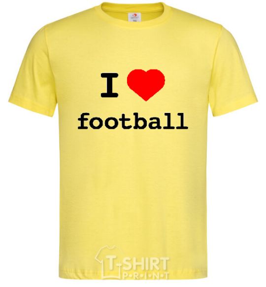 Men's T-Shirt I LOVE FOOTBALL V.1 cornsilk фото