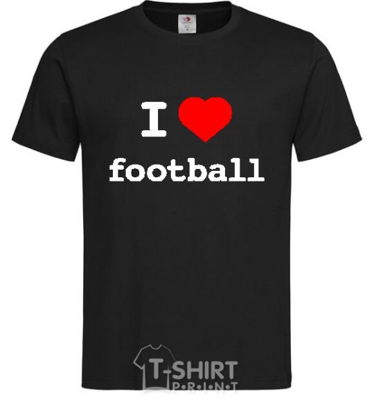 Мужская футболка I LOVE FOOTBALL V.1 Черный фото