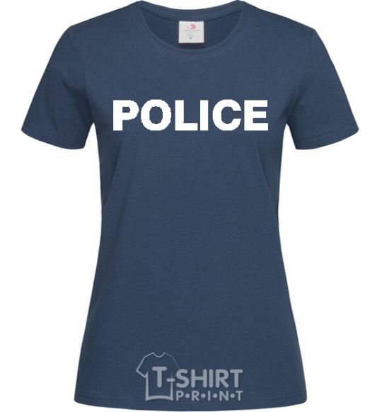 Женская футболка POLICE Темно-синий фото