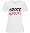 Women's T-shirt SEXY BITCH White фото