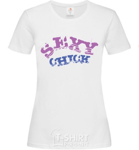 Women's T-shirt SEXY CHICK White фото