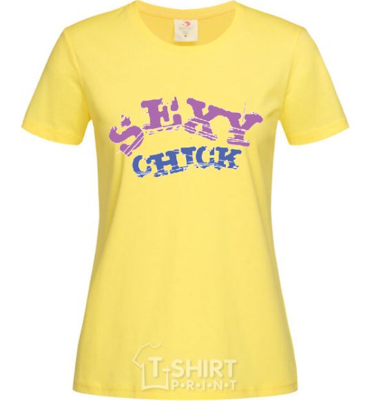 Women's T-shirt SEXY CHICK cornsilk фото