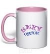 Mug with a colored handle SEXY CHICK light-pink фото