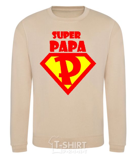 Sweatshirt SUPER PAPA sand фото