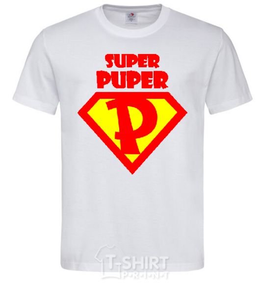 Men's T-Shirt SUPER PUPER White фото
