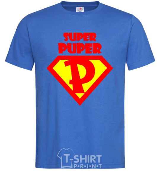 Мужская футболка SUPER PUPER Ярко-синий фото