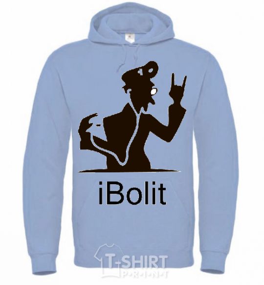 Men`s hoodie iBOLIT sky-blue фото