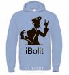 Men`s hoodie iBOLIT sky-blue фото