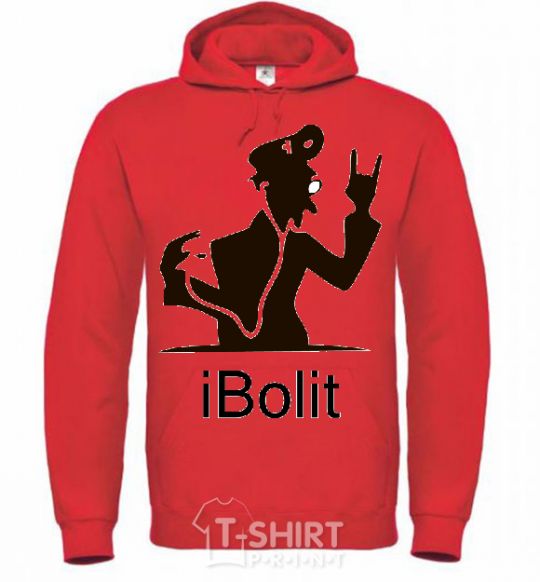 Men`s hoodie iBOLIT bright-red фото