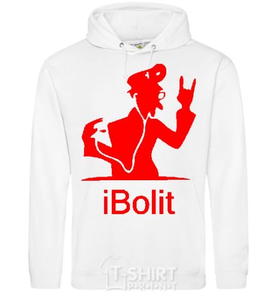 Men`s hoodie iBOLIT White фото