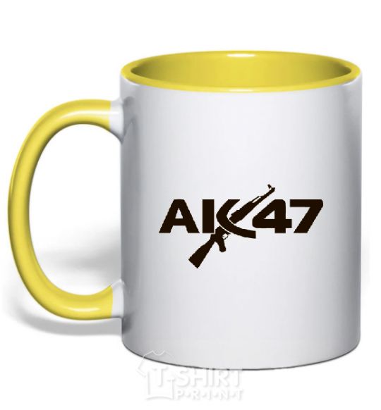 Чашка с цветной ручкой АК 47 Солнечно желтый фото