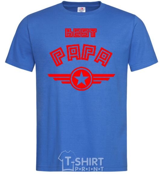 Men's T-Shirt BEST PAPA royal-blue фото
