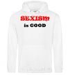 Men`s hoodie SEXISM IS GOOD White фото