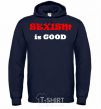 Men`s hoodie SEXISM IS GOOD navy-blue фото