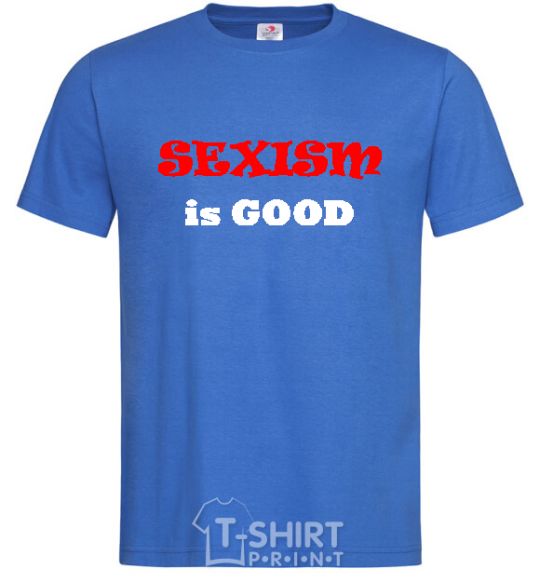 Мужская футболка SEXISM IS GOOD Ярко-синий фото