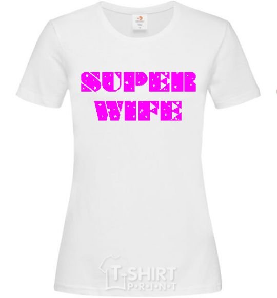 Женская футболка SUPER WIFE Белый фото