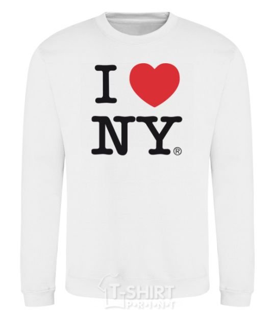 Sweatshirt I LOVE NY White фото