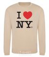 Sweatshirt I LOVE NY sand фото