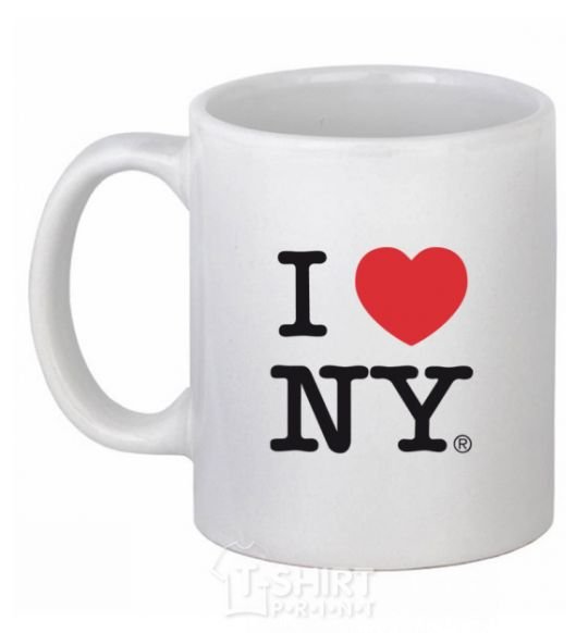 Ceramic mug I LOVE NY White фото