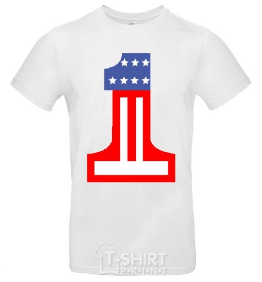 Men's T-Shirt THE FIRST - USA White фото
