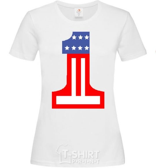 Женская футболка THE FIRST - USA Белый фото