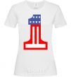 Women's T-shirt THE FIRST - USA White фото