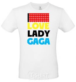 Men's T-Shirt LOVE LADY GAGA White фото