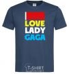Men's T-Shirt LOVE LADY GAGA navy-blue фото