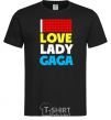 Men's T-Shirt LOVE LADY GAGA black фото