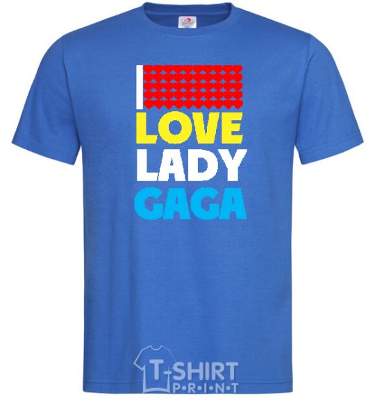 Men's T-Shirt LOVE LADY GAGA royal-blue фото