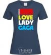 Женская футболка LOVE LADY GAGA Темно-синий фото