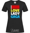 Women's T-shirt LOVE LADY GAGA black фото