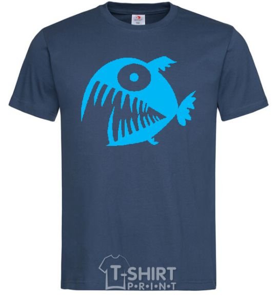 Men's T-Shirt ANGRY FISH navy-blue фото