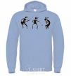 Men`s hoodie MUSICIANS sky-blue фото