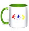 Mug with a colored handle MUSICIANS kelly-green фото