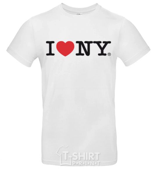 Мужская футболка I love New York Белый фото